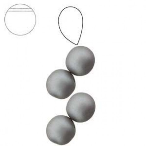 8mm Cz Top-Drilled Druks - Matte Metallic Steel - Pack of 20 8mm Cz Top-Drilled Druks - Matte Metallic Steel - Pack of 20