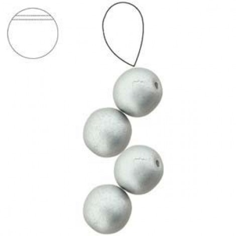 8mm Cz Top-Drilled Druks - Matte Metallic Silver - Pack of 20 8mm Cz Top-Drilled Druks - Matte Metallic Silver - Pack of 20
