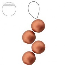 8mm Cz Top-Drilled Druks - Matte Metallic Bronze - Pack of 20