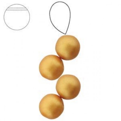 8mm Cz Top-Drilled Druks - Matte Metallic Gold - Pack of 20 8mm Cz Top-Drilled Druks - Matte Metallic Gold - Pack of 20