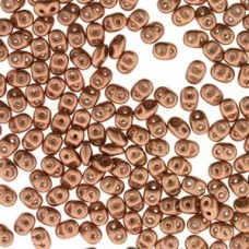 5x2mm Superduo 2-Hole Beads - Crystal Vintage Copper