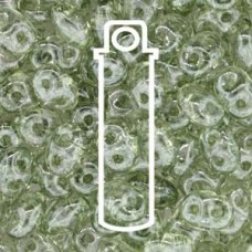 MiniDuo 2x4mm Beads - Crystal Green Luster - 8gm