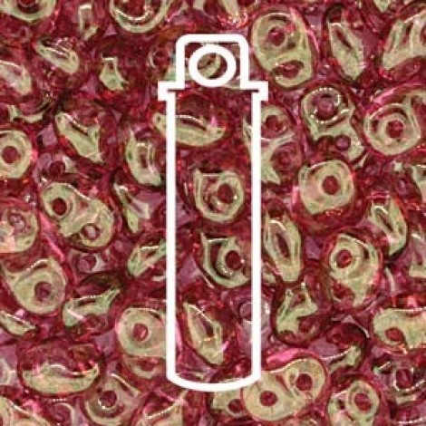 5mm Superduo 2-Hole Beads - Crystal Red Luster - 22.5gm