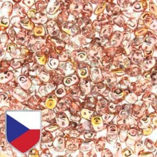 5x2mm SuperDuo Beads - Crystal Capri Gold - Czech Shield - 22.5gm