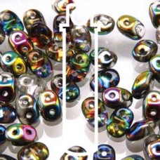 MiniDuo 2x4mm Beads - Crystal Vitrail