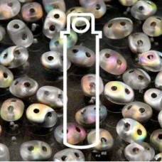 MiniDuo 2x4mm 2-Hole Beads - Crys Vitrail Matte