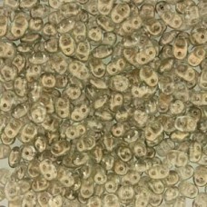 SuperDuo Cz 2-Hole Beads - Halo Champagne - 24gm
