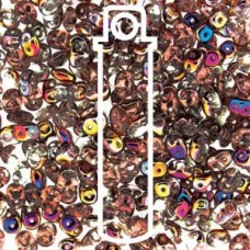 5x2mm SuperDuo Czech Beads - Amethyst Sliperit - 22.5gm