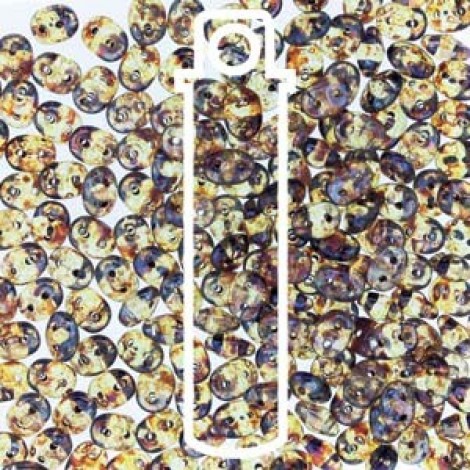 5x2mm SuperDuo Czech 2-Hole Beads - Crystal Picasso - 24gm