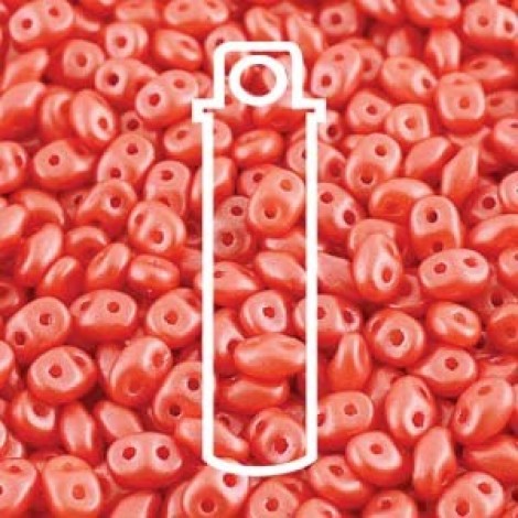 2.5x5mm Superduo Beads - Pearl Shine Lt Coral
