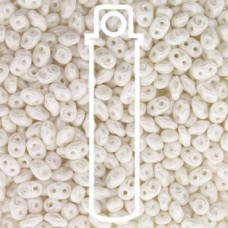 MiniDuo 2x4mm Beads - Chalk White Luster
