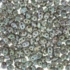5x2mm SuperDuo 2-Hole Beads - Chalk Lazure Blue - 22.5gm