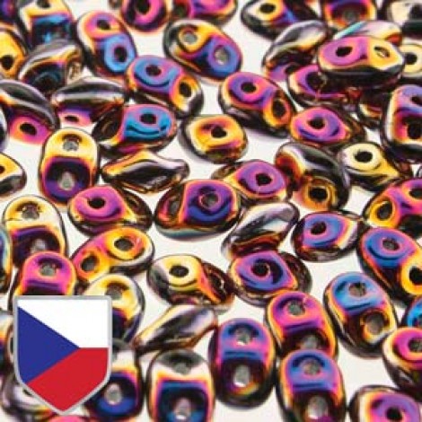 5x2mm SuperDuo Beads - Jet Full Sliperit - Czech Shield - 22.5gm 5x2mm SuperDuo Beads - Jet Full Sliperit - Czech Shield - 22.5gm