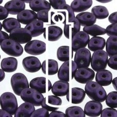 MiniDuo 2x4mm 2-Hole Beads - Met Suede Purple
