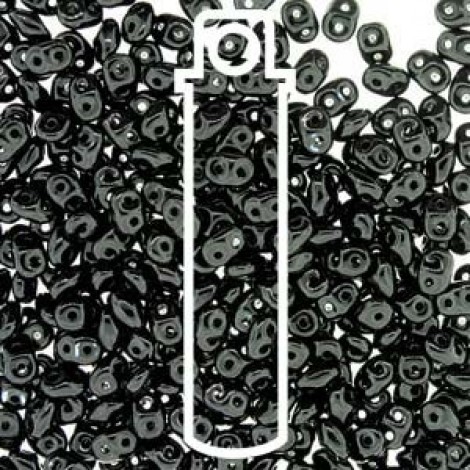 MiniDuo 2x4mm Beads - Jet - 8gm MiniDuo 2x4mm Beads - Jet - 8gm