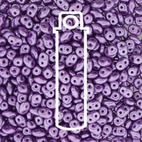 5mm SuperDuo 2-Hole Beads - Pastel Lilac - 22.5gm 5mm SuperDuo 2-Hole Beads - Pastel Lilac - 22.5gm