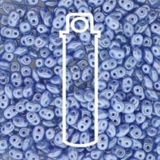 5mm SuperDuo 2-Hole Beads - Pastel Lt Sapphire