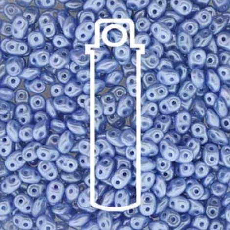 5mm SuperDuo 2-Hole Beads - Pastel Light Sapphire - 22.5gm 5mm SuperDuo 2-Hole Beads - Pastel Light Sapphire - 22.5gm