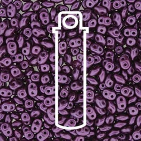 5mm SuperDuo Czech 2-Hole Beads - Pastel Bordeaux - 22.5gm