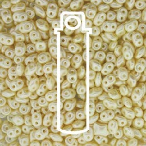 5mm SuperDuo Czech 2-Hole Beads - Pastel Cream - 24gm 5mm SuperDuo Czech 2-Hole Beads - Pastel Cream - 24gm