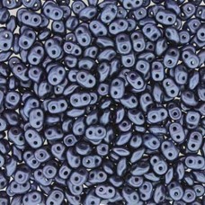 2.5x5mm Superduo Beads - Pastel Montana Blue - 22.5gm