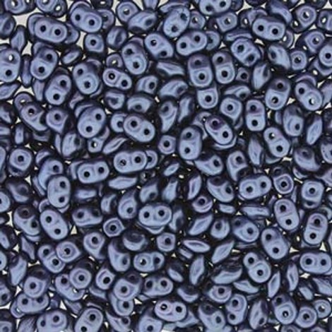 2.5x5mm Superduo Beads - Pastel Montana Blue - 22.5gm