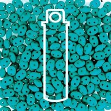 Miniduo 2x4mm 2-Hole Beads - Alab Dk Green Neon