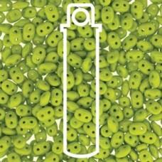 Miniduo 2x4mm 2-Hole Cz Beads - Opaque Green