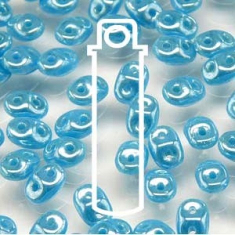 5mm Superduo 2-Hole Beads - Turquoise Luster - 22-24gm