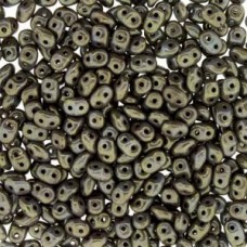 5mm SuperDuo Czech 2-Hole Beads - Turquoise Blue - Senegal Brown Purple - 22-24gm