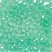 5x2mm Superduo Czech 2-Hole Beads - Green Turquoise