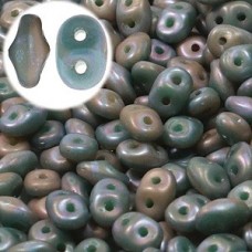SuperDuo Duets - Green Turq Ivory Nebula Matte
