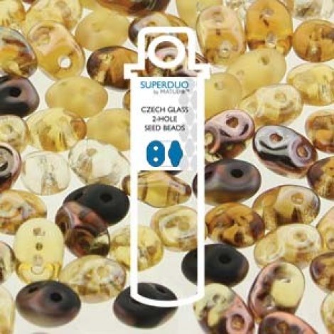5x2mm SuperDuo Czech Beads - Wild Honey Mix - 22.5gm 5x2mm SuperDuo Czech Beads - Wild Honey Mix - 22.5gm
