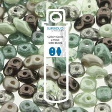 5x2mm SuperDuo Czech Beads - Sylvan Woods Mix - 22.5gm