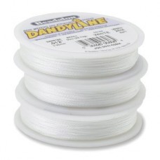 .004" (.13mm) Beadalon Dandyline White Beading Thread