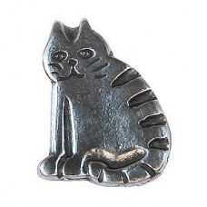 20mm Danforth Barn Cat Pewter Shank Button - Each