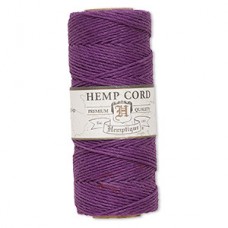 1mm (20lb) Hemptique Polished Hemp Cord - Dark Purple