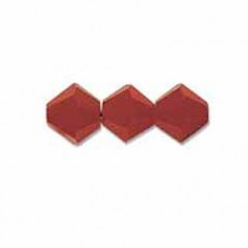 6mm Swarovski Crystal Bicones - Dark Red Coral
