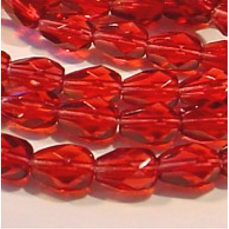 5x7mm Czech Dk Fuchsia Fire-Polished Drops - Pack of 10