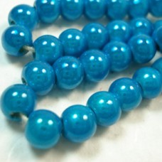 6mm Dk Turquoise Miracle Beads