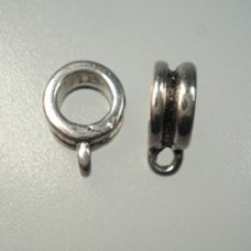 11x8mm Tibetan Style Ant Silver Double Bead Hangers/Bail