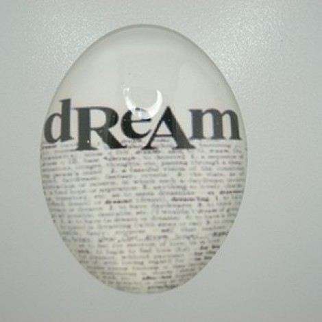 40x30mm Glass Cabochon w/Dream - Pack of 2 40x30mm Glass Cabochon w/Dream - Pack of 2