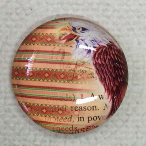 25mm Art Glass Backed Cabochons - Shuhaki Dreamcatcher Design 1 - Each 25mm Art Glass Backed Cabochons - Shuhaki Dreamcatcher Design 1 - Each