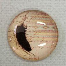 25mm Art Glass Backed Cabochons - Shuhaki Dreamcatcher Design 5 - Each