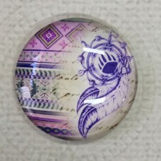 25mm Art Glass Backed Cabochons - Shuhaki Dreamcatcher Design 4 - Each