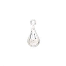15x8mm Sterling Silver Teardrop Charm - Each
