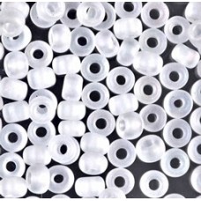 5/0 Miyuki E-Beads - Matte Crystal AB - 12.5gm