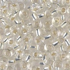 5/0 Miyuki E-Beads - Silver Lined Crystal