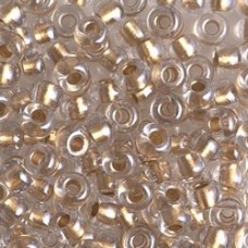 5/0 Miyuki E-Beads - Sparkling Metallic Gold Lined Crystal - 20gm