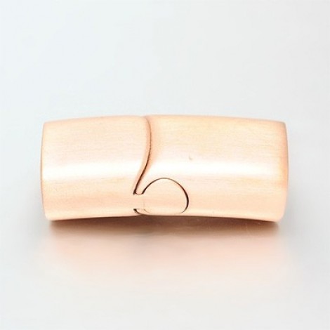 12x6mm ID Matte Rose Gold 316 Stainless Steel Magnetic Clasp